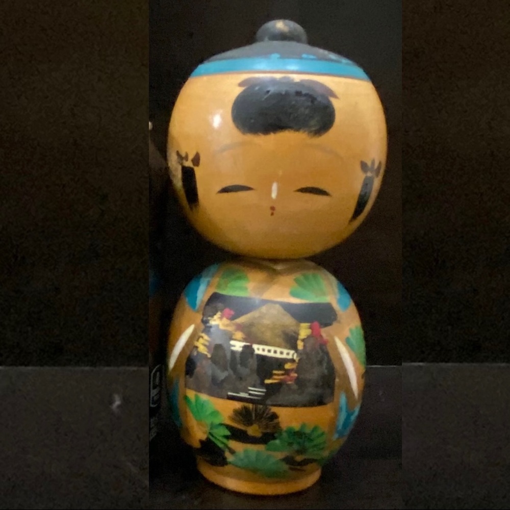 Vintage 6” Japanese Kokeshi Doll